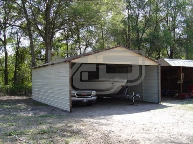 Carport | Boxed Eave Roof | 20W x 21L x 7H