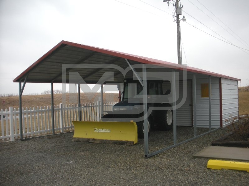 Carport | Boxed Eave Roof | 18W x 31L x 6H Utility Carport Combo Carport | Boxed Eave Roof | 18W x 31L x 6H Utility Carport Combo
