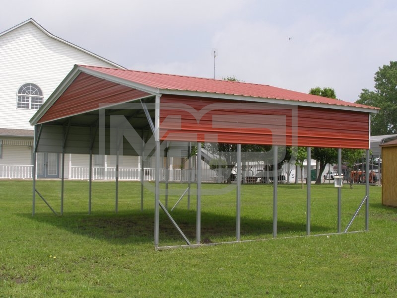 Carport | Vertical Roof | 26W x 21L x 10H | Triple-Wide Carport | Vertical Roof | 26W x 21L x 10H | Triple-Wide