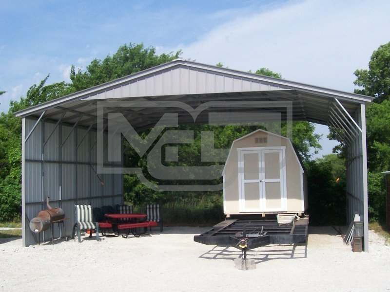 Carport | Vertical Roof | 30W x 26L x 12H | Triple-Wide Carport | Vertical Roof | 30W x 26L x 12H | Triple-Wide