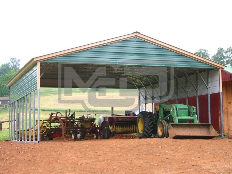 Carport | Vertical Roof | 30W x 36L x 8H | Triple-Wide